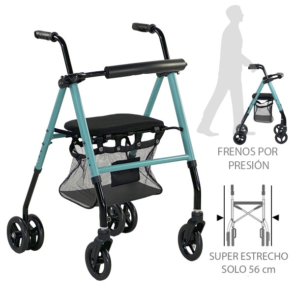 Rollator con frenos por presión ZEN Hi-Low