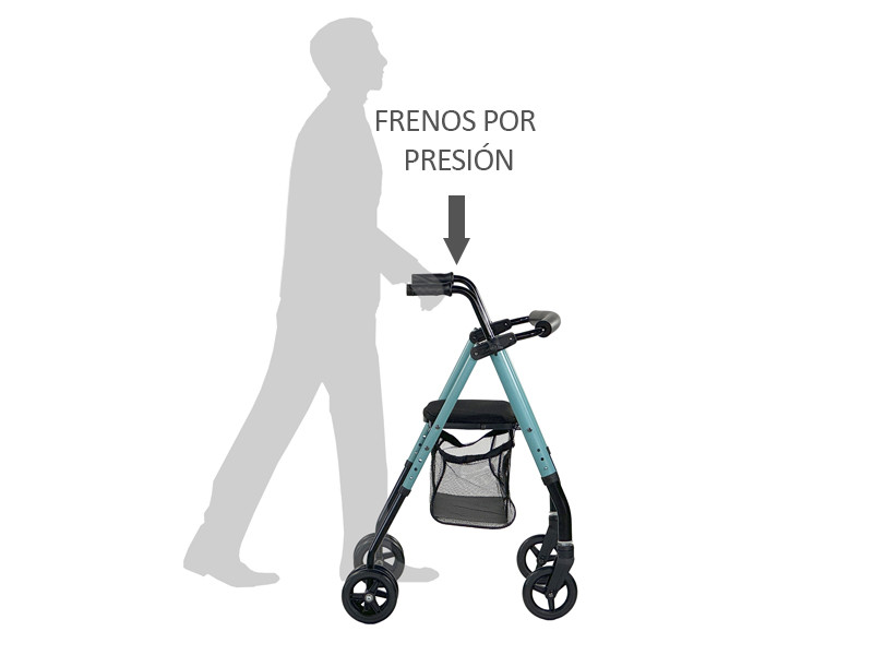 Rollator con frenos por presión ZEN Hi-Low